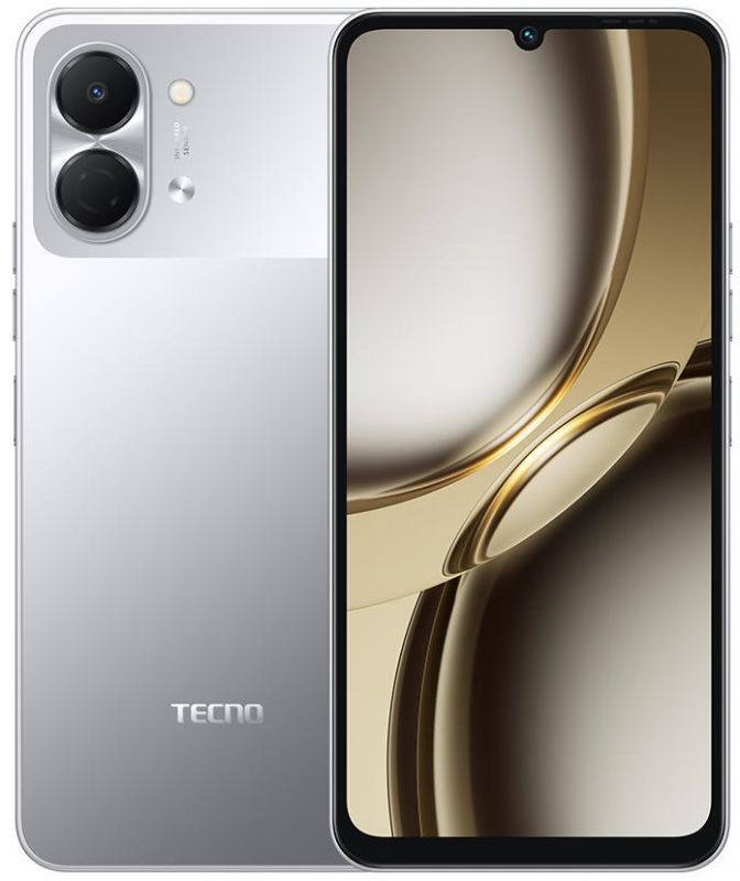 Смартфон TECNO Spark Go 3 (KN3) 6.75" 4/128ГБ, 2SIM, 5000мА•год, Titanium Grey