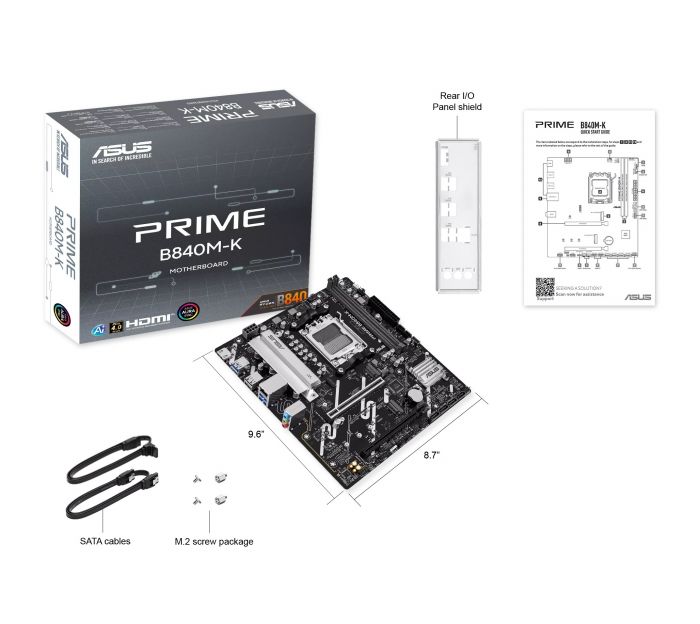 Материнcька плата ASUS PRIME B840M-K sAM5 B840 2xDDR5 M.2 HDMI mATX