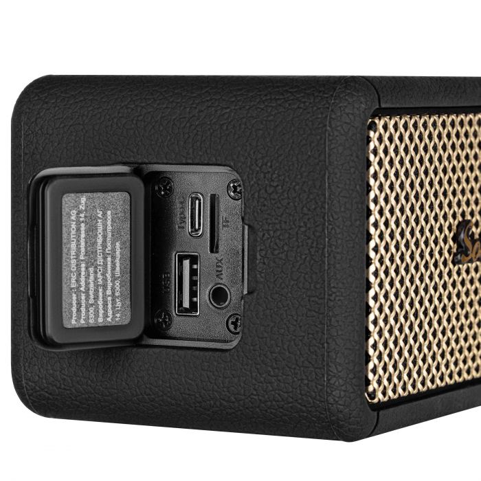 Портативна акустична система 2E SoundLegend Mini 40Вт, BT 5.3, TWS, FLAC, MP3, WAV, EQ, PowerBank, IPX6, Чорний