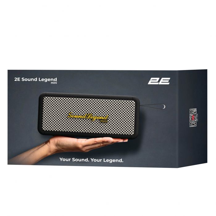 Портативна акустична система 2E SoundLegend Mini 40Вт, BT 5.3, TWS, FLAC, MP3, WAV, EQ, PowerBank, IPX6, Чорний