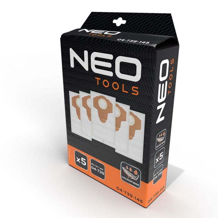 Мішки для пилососу Neo Tools мікрофібра для 04-739 5шт.