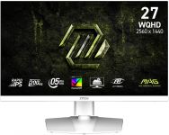 Монітор MSI 27" MAG 274QRFW-E20 2xHDMI, DP, Audio, IPS, 2560x1440, 200Hz, 0.5ms, sRGB 124%, AdaptiveSync, Pivot, HDR400, білий