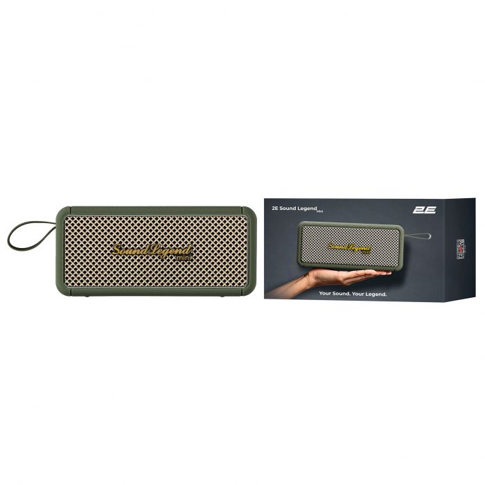 Портативна акустична система 2E SoundLegend Mini 40Вт, BT 5.3, TWS, FLAC, MP3, WAV, EQ, PowerBank, IPX6, Зелений
