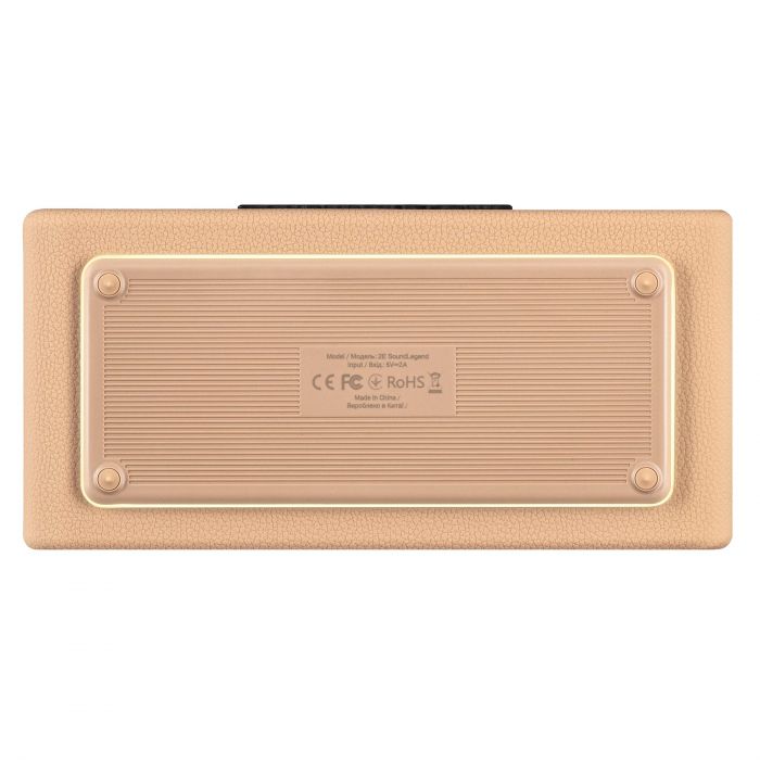 Портативна акустична система 2E SoundLegend 80Вт, BT 5.3, TWS, FLAC, MP3, WAV, EQ, PowerBank, IPX6, RGB, Коричневий