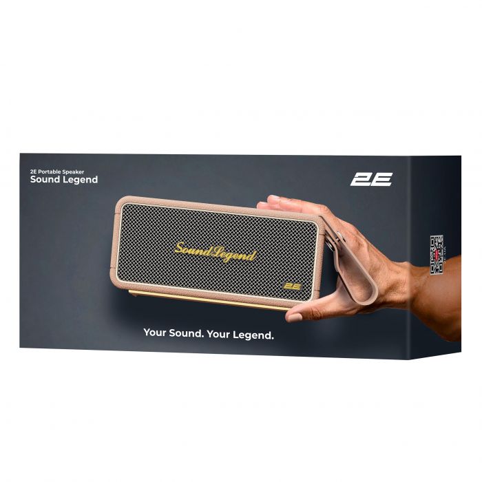 Портативна акустична система 2E SoundLegend 80Вт, BT 5.3, TWS, FLAC, MP3, WAV, EQ, PowerBank, IPX6, RGB, Коричневий