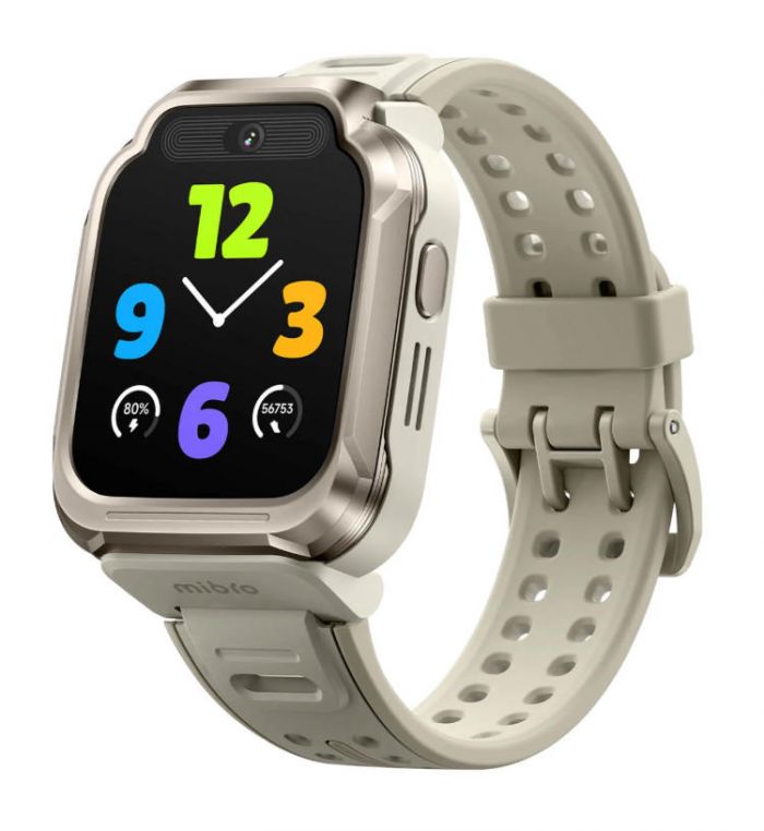 Дитячий годинник-телефон Mibro S1, 1.68", 360x390, GPS, 8MP+5MP, 900мА·год, 2АТM, пісочно-золотий