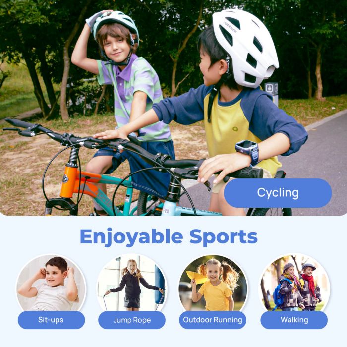 Дитячий годинник-телефон Mibro Z5, 1.69", 240x280, GPS, 2MP dual, 900мА·год, 2АТM, синій