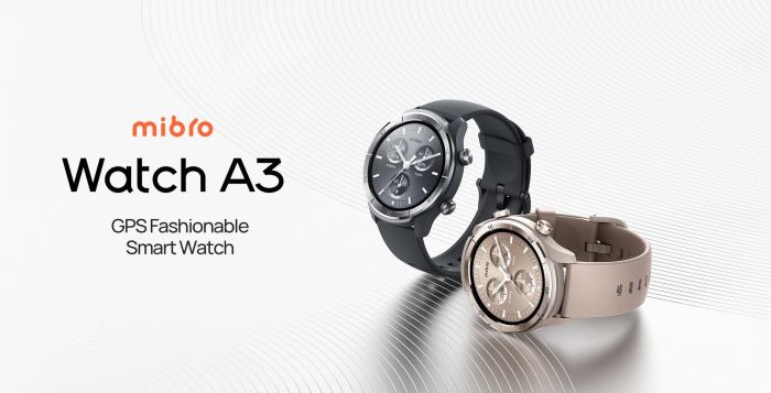 Смарт-годинник Mibro A3 45мм, 1.39", 360x360, BT 5.3, GPS, 2 ATM, темно-сірий