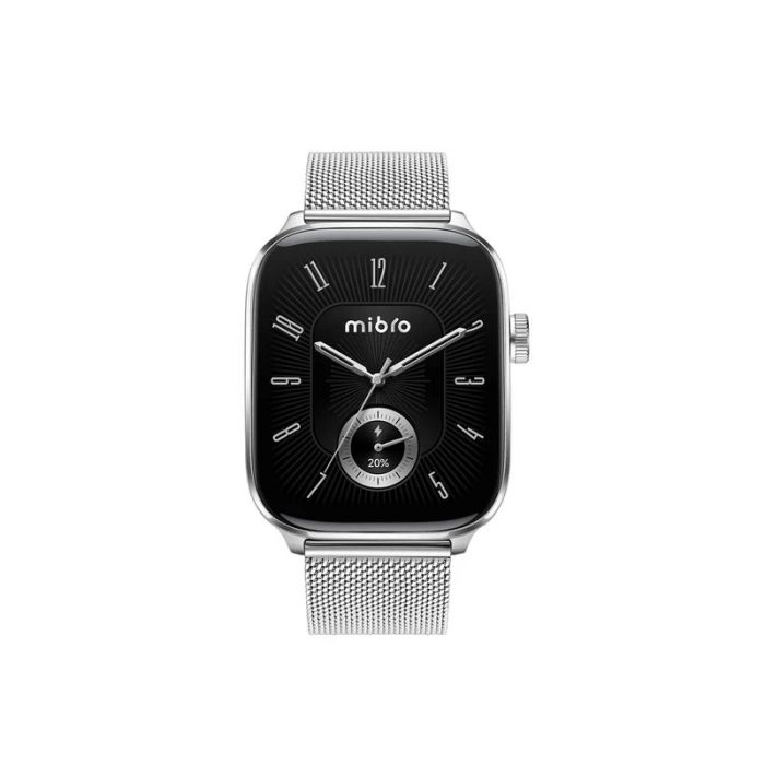 Смарт-годинник Mibro Fit 44мм, 1.75", 390x450, AMOLED, BT 5.3, GPS, 5 ATM, сріблястий