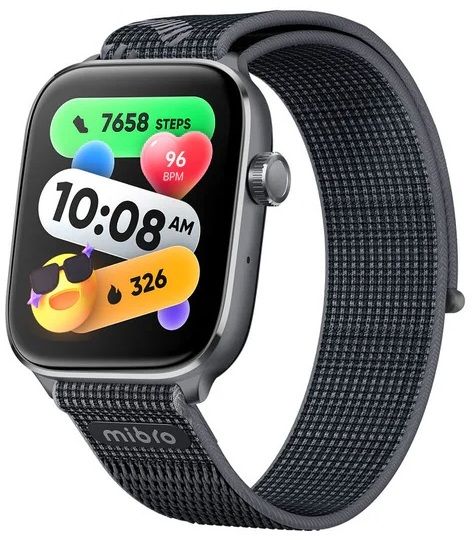 Смарт-годинник Mibro Fit 44мм, 1.75", 390x450, AMOLED, BT 5.3, GPS, 5 ATM, чорний