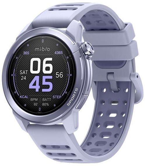 Смарт-годинник Mibro GS Active 2 46мм, 1.32", 466x466, AMOLED, BT 5.3, GPS, 5 ATM, ліловий