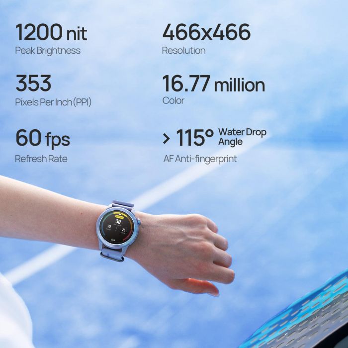 Смарт-годинник Mibro GS Active 2 46мм, 1.32", 466x466, AMOLED, BT 5.3, GPS, 5 ATM, темно-сірий