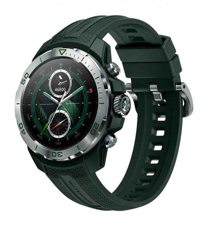 Смарт-годинник Mibro GS Explorer 48мм, 1.32", 466x466, AMOLED, BT 5.3, Dual-band GPS, 10 ATM, насичений зелений