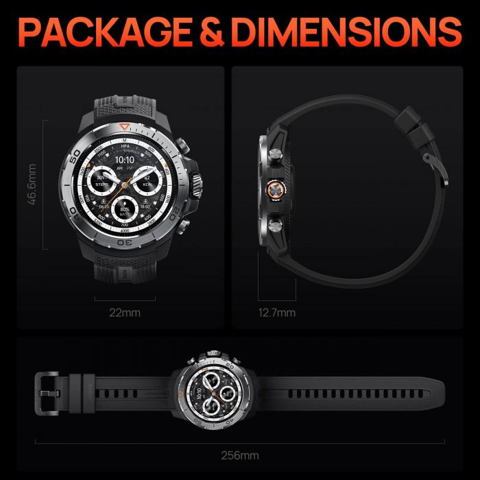 Смарт-годинник Mibro GS Explorer 48мм, 1.32", 466x466, AMOLED, BT 5.3, Dual-band GPS, 10 ATM, насичений зелений