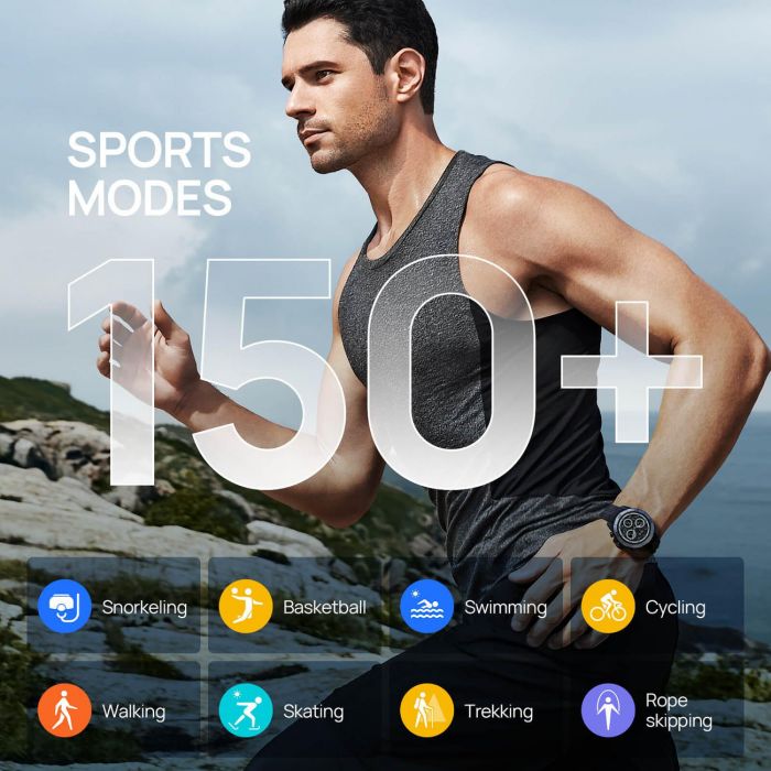 Смарт-годинник Mibro GS Explorer 48мм, 1.32", 466x466, AMOLED, BT 5.3, Dual-band GPS, 10 ATM, насичений зелений