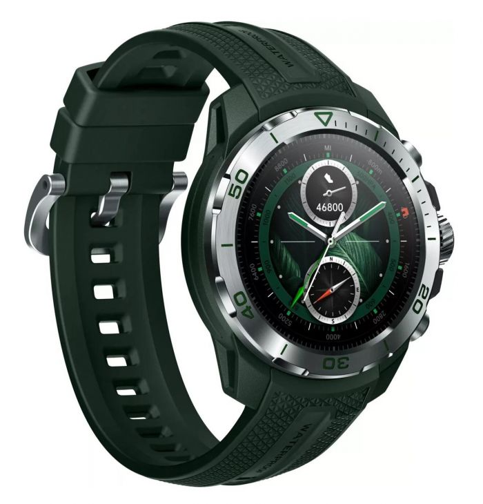 Смарт-годинник Mibro GS Explorer 48мм, 1.32", 466x466, AMOLED, BT 5.3, Dual-band GPS, 10 ATM, насичений зелений