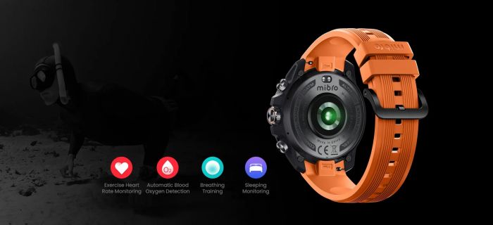 Смарт-годинник Mibro GS Explorer S 48мм, 1.32", 466x466, AMOLED, BT 5.3, Dual-band GPS, 10 ATM, чорний обсидіан