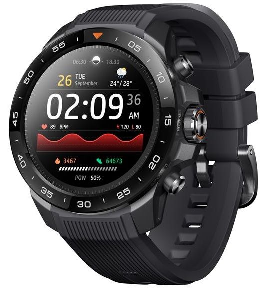 Смарт-годинник Mibro GS Explorer S 48мм, 1.32", 466x466, AMOLED, BT 5.3, Dual-band GPS, 10 ATM, чорний обсидіан