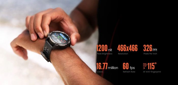 Смарт-годинник Mibro GS Pro 2 48мм, 1.43", 466x466, AMOLED, BT 5.3, GPS, 5 ATM, темно-сірий