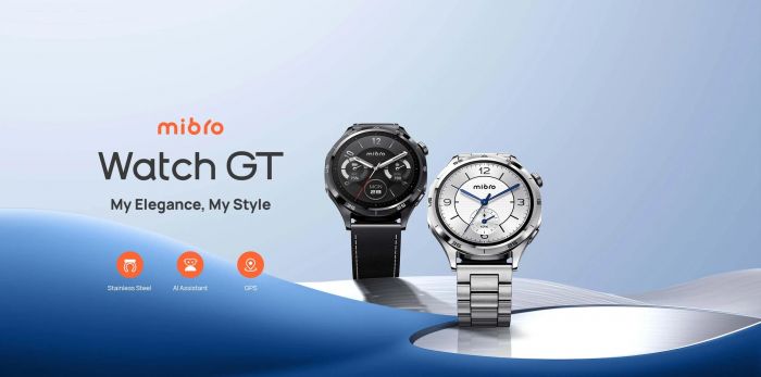 Смарт-годинник Mibro GT 46мм, 1.43", 466x466, AMOLED, BT 5.3, GPS, 5 ATM, сріблястий