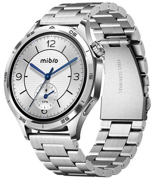 Смарт-годинник Mibro GT 46мм, 1.43", 466x466, AMOLED, BT 5.3, GPS, 5 ATM, сріблястий