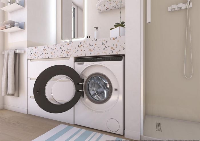 Пральна машина Candy фронтальна, 5кг, 1200, A, 42см, дисплей, інвертор, люк чорний, висота 70см, білий