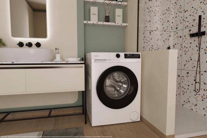 Пральна машина Candy фронтальна, 8кг, 1400, A+++, 48см, дисплей, інвертор, білий