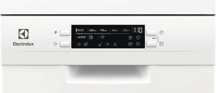 Посудомийна машина Electrolux, 10компл., Е, 45см, дисплей, інвертор, 3й кошик, білий