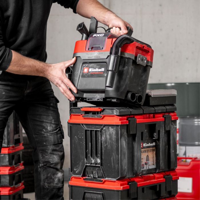 Пилосос професійний акумуляторний Einhell Professional TP-VC 18/10 Li BL 18В 130мбар контейнер 10л вологе/сухе прибирання Dust Class L 3.05кг без АКБ та ЗП