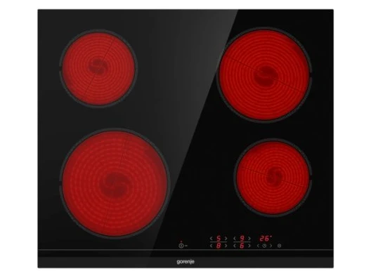 Варильна поверхня Gorenje електрична, 60см, сенсорне упр., чорний