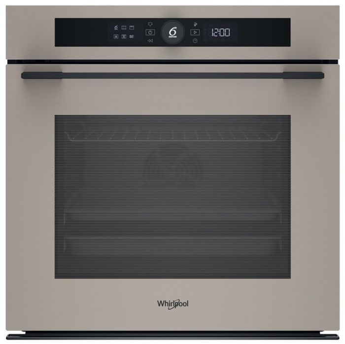 Духова шафа Whirlpool електрична, 73л, A+, дисплей, конвекція, піроліз, телескопічні напрямні, бежевий