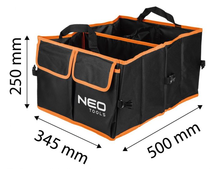 Органайзер автомобільний Neo Tools 50х34.5х25см складний, 2 відділення 0.59кг