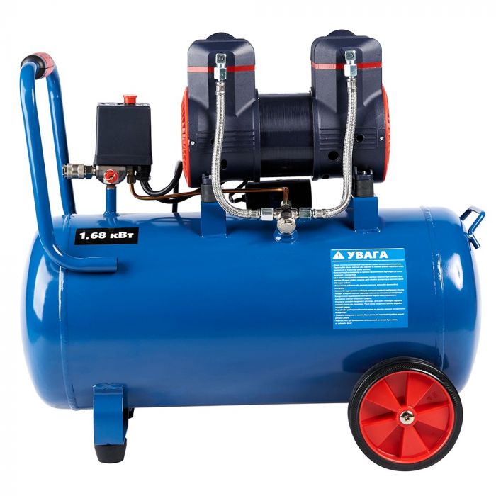 Компресор повітряний EnerSol ES-AC430-50-2OF безолійний 1.68кВт, 50л, 430л/хв, 8бар, 23кг