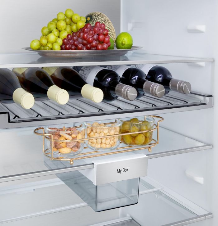 Холодильник LG з нижн. мороз., 203x60х68, холод.відд.-262л, мороз.відд.-113л, 2дв., E, NF, інв., диспл зовн., Fresh Сonverter, Metal Fresh, сріблястий