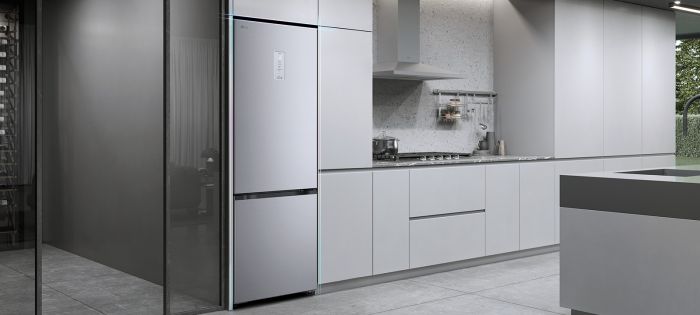 Холодильник LG з нижн. мороз., 203x60х68, холод.відд.-262л, мороз.відд.-113л, 2дв., E, NF, інв., диспл зовн., Fresh Сonverter, Metal Fresh, сріблястий