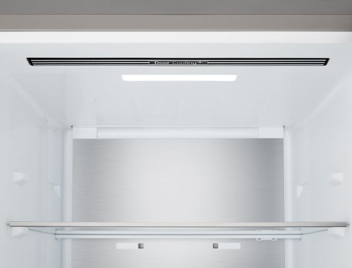 Холодильник LG з нижн. мороз., 203x60х68, холод.відд.-262л, мороз.відд.-113л, 2дв., E, NF, інв., диспл зовн., Fresh Сonverter, Metal Fresh, сріблястий