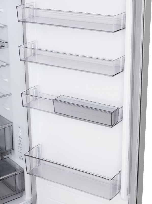 Холодильник LG з нижн. мороз., 203x60х68, холод.відд.-262л, мороз.відд.-113л, 2дв., E, NF, інв., диспл внутр., Fresh Сonverter, Metal Fresh, сріблястий