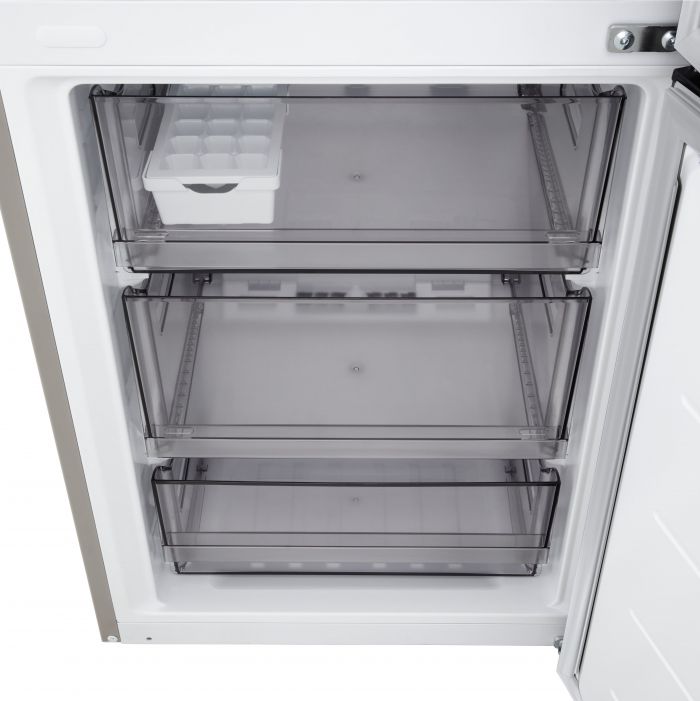 Холодильник LG з нижн. мороз., 203x60х68, холод.відд.-262л, мороз.відд.-113л, 2дв., E, NF, інв., диспл внутр., Fresh Сonverter, Metal Fresh, сріблястий