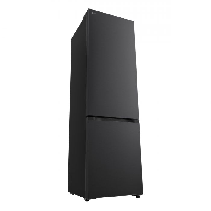 Холодильник LG з нижн. мороз., 203x60х68, холод.відд.-262л, мороз.відд.-113л, 2дв., E, NF, інв., диспл внутр., Fresh Сonverter, Metal Fresh, чорний матовий