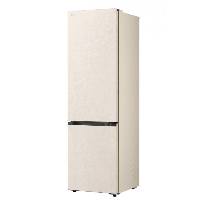 Холодильник LG з нижн. мороз., 203x60х68, холод.відд.-262л, мороз.відд.-113л, 2дв., E, NF, інв., диспл внутр., Fresh Сonverter, Metal Fresh, бежевий
