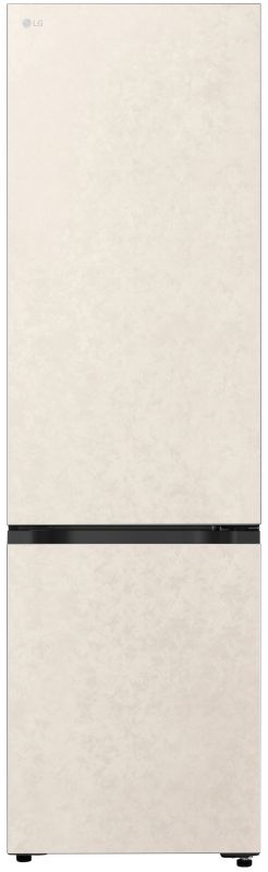 Холодильник LG з нижн. мороз., 203x60х68, холод.відд.-262л, мороз.відд.-113л, 2дв., E, NF, інв., диспл внутр., Fresh Сonverter, Metal Fresh, бежевий