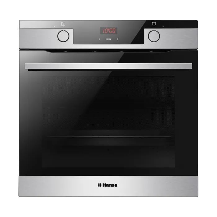 Духова шафа Hansa електрична, 65л, A, дисплей, конвекція, телескопічні направляючі, 3 скла, нержавіюча сталь