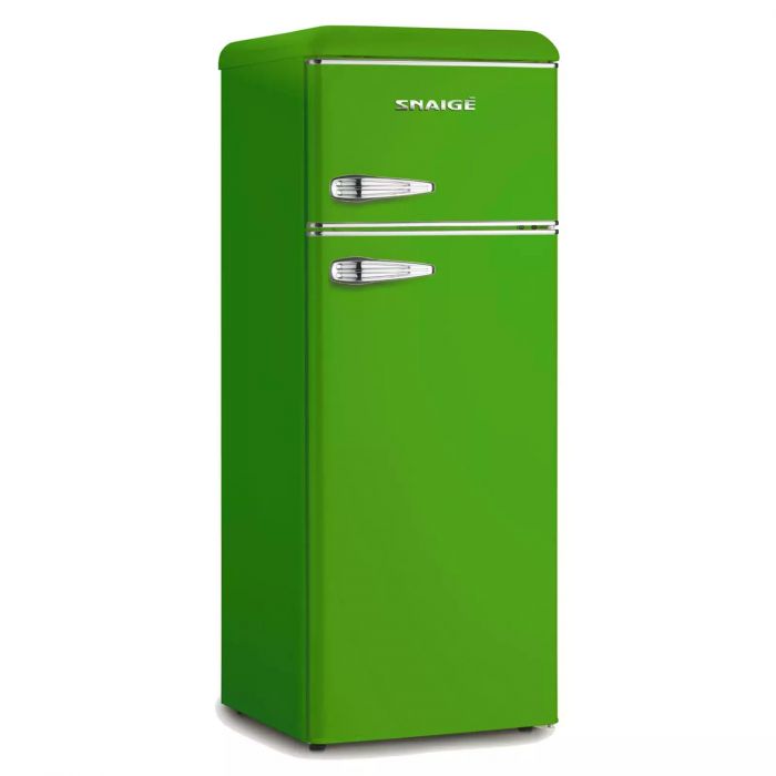Холодильник Snaige з верхн. мороз., 147.5x56х63, холод.відд.-166л, мороз.відд.-46л, 2дв., A++, ST, retro, зелений