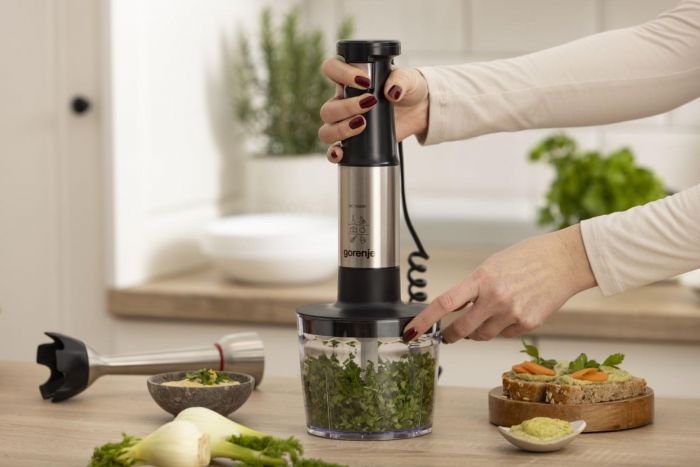 Блендер Gorenje заглибний 1500Вт, 3в1, чаша-600мл, нерж