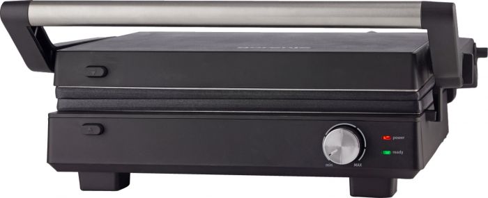 Гриль Gorenje прижимний 2000Вт, темп. режимів-7, з`ємні пластини, розкриття на 180°, метал, чорний