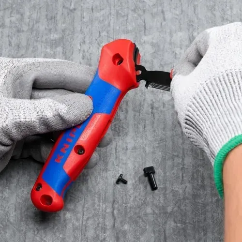 Ніж монтерський KNIPEX, вигнуте лезо, до 7мм, 0.065кг