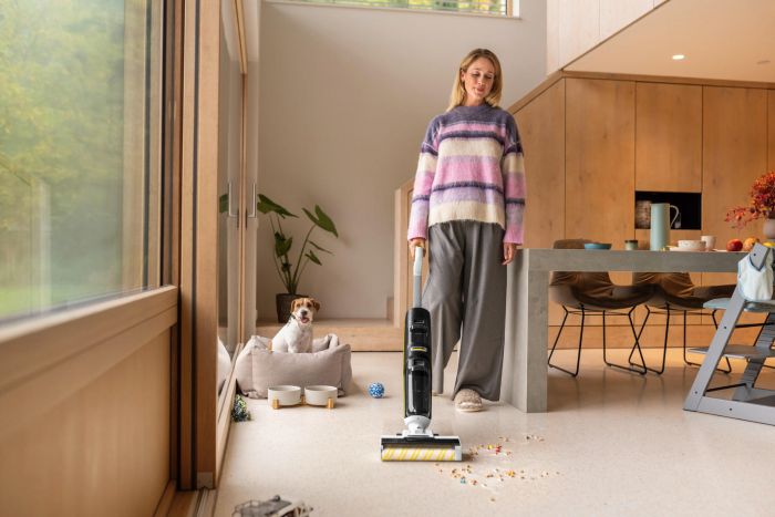 Пилосос karcher безпровідний FCV 4 Dry Extra, вологе прибирання, конт пил -0.45л, вода -0.75л, автон. робота до 45хв, самоочищення, білий