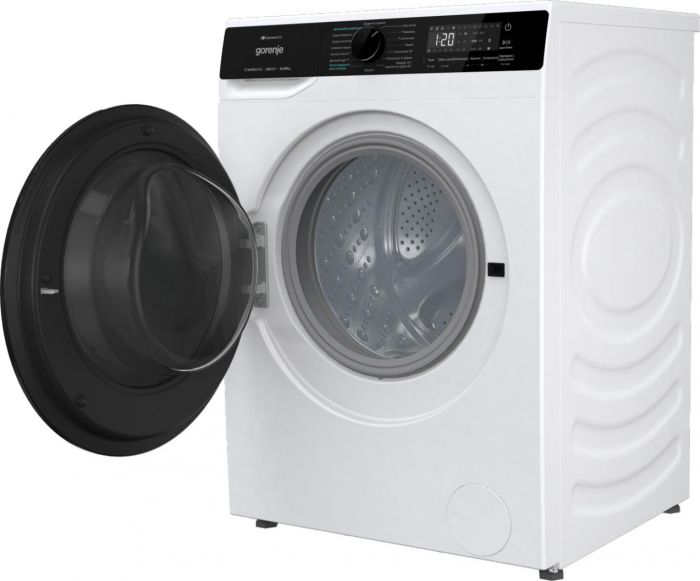 Прально-сушильна машина Gorenje фронтальна, 10.5(6)кг, 1400, A+, 60см, дисплей, пара, інвертор, Wi-Fi, білий