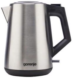 Електрочайник Gorenje 1.7л, Strix-контроль, метал, нерж