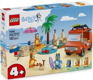 Конструктор LEGO Bluey Пляж і сімейна поїздка на автомобілі Блуї